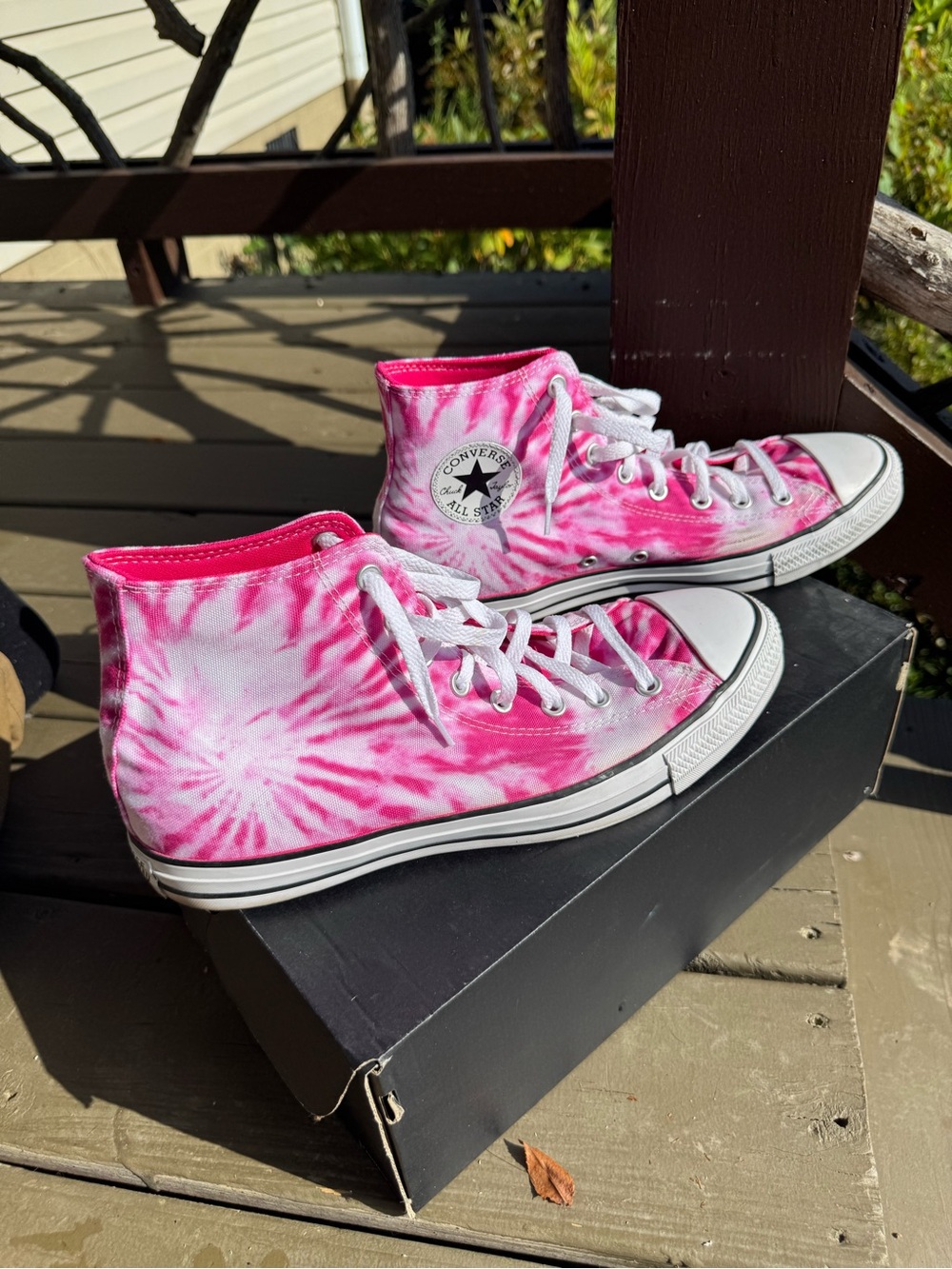 Converse Pink Tie-Dye High Top Sneakers